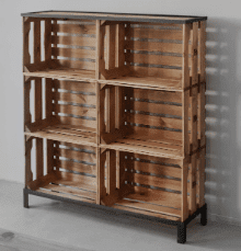 Wooden Crate Shelving