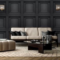 Black Wall Paneling